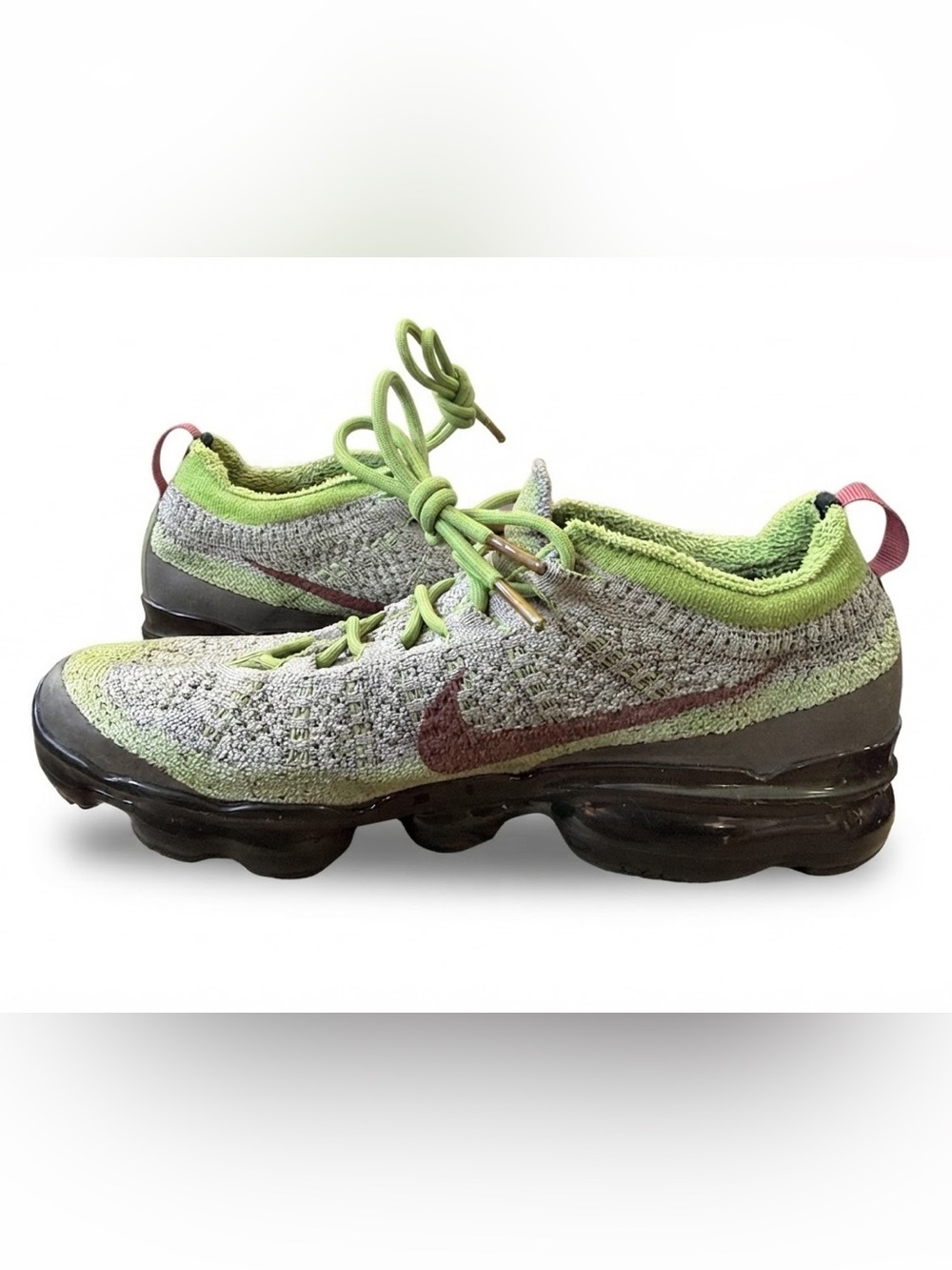 Nike Air Vapormax Flyknit 2 Green/Grey Running Sneakers mens size 9